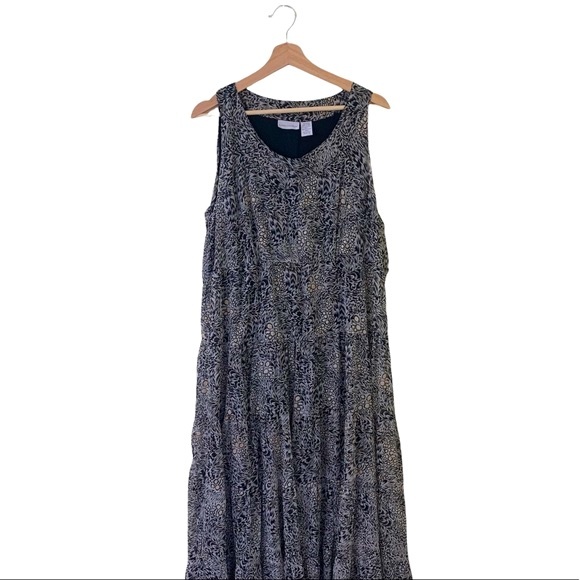 Soft Surroundings Dresses & Skirts - Soft Surroundings Tiered Midi Dress in Size 1X | Ruffle Animal Print Dress